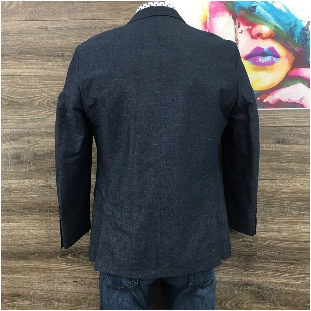 JOSEPH ABBOUD Mens Blazer Sport Coat Casual Jacket Size L 42R Cotton Linen Suit‎